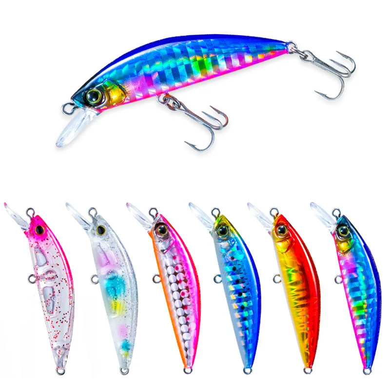 SinKing Minnow Fishing Lures 50mm 6g Crankbait Wobblers Swimbait Artificial Hard Baits glow in the dark Bass sea Fishing  pesca images - 6