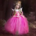 Спящая красавица Косплей Костюм Фэнтези Дети Принцесса Аврора платья для девочек Хэллоуин костюм для детей вечернее платье