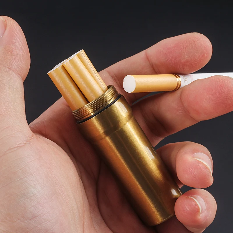 Портативный чехол для мини-сигарет из алюминиевого сплава с футляром хранения