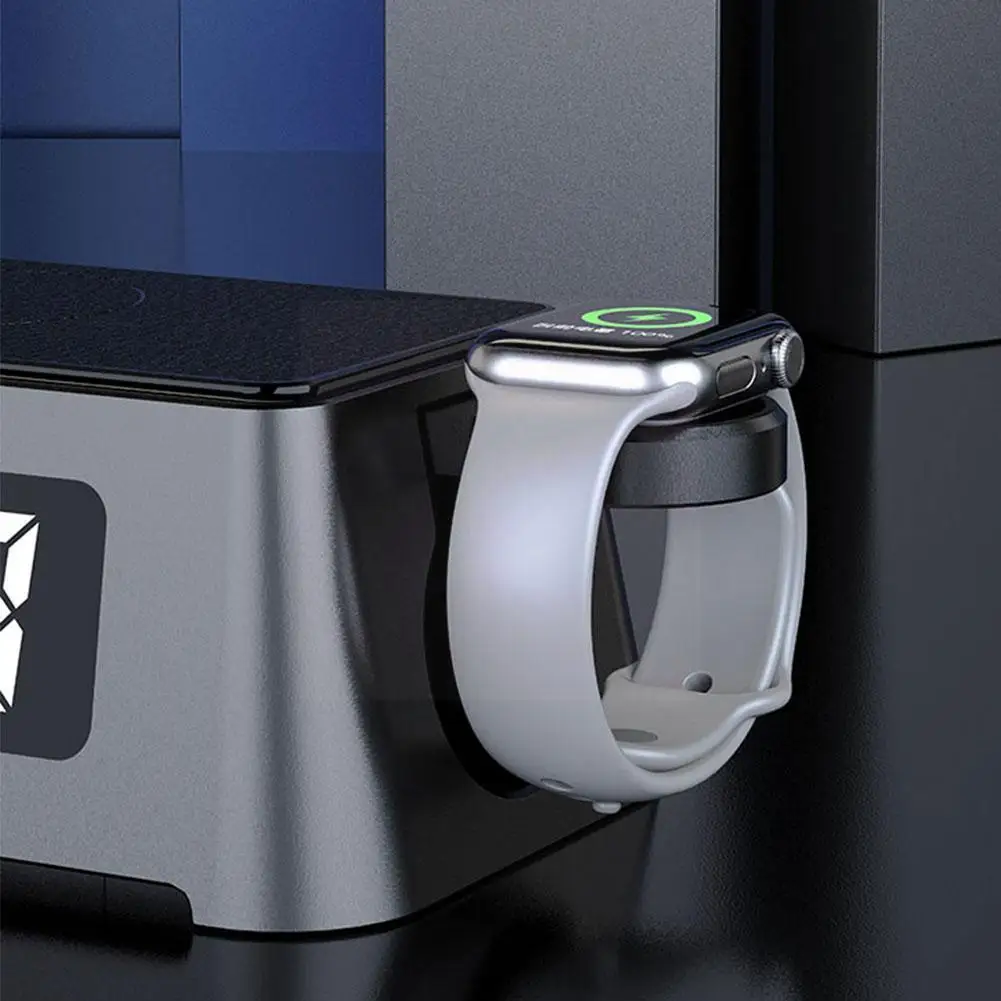 

Wireless Charger 3 in 1 Charging Dock For iPhone 13/12/11 Pro Max iWatch Airpods Pro Fast Charger Stand With Digital Alarm M8L9