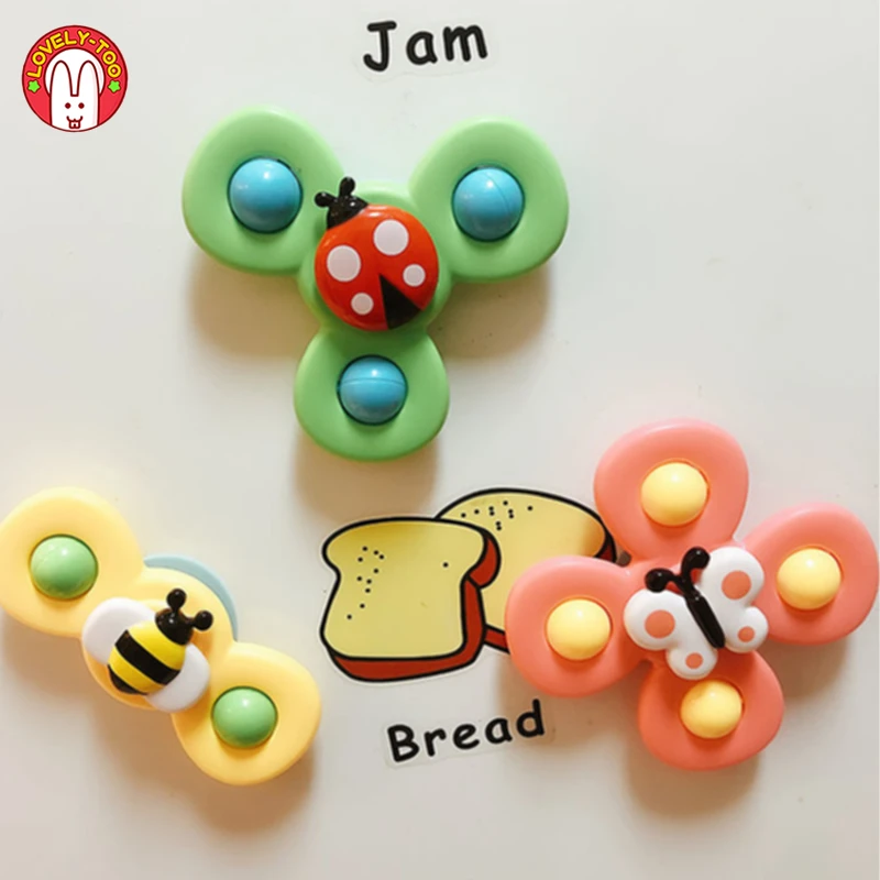

Baby Spiner Toys Insect Fidget Spinning Rattle Bath Toy With Suction Cups Relief Stress Fingertip Toys For Children Adults Gifts