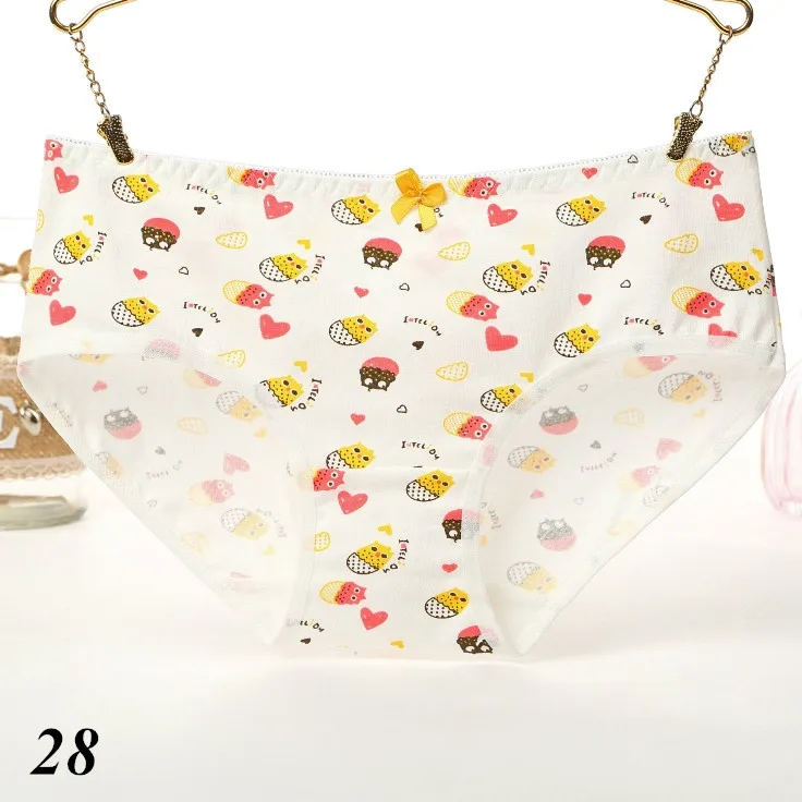 1 шт. хлопковое нижнее белье для девочек с принтом|Женские трусики| |