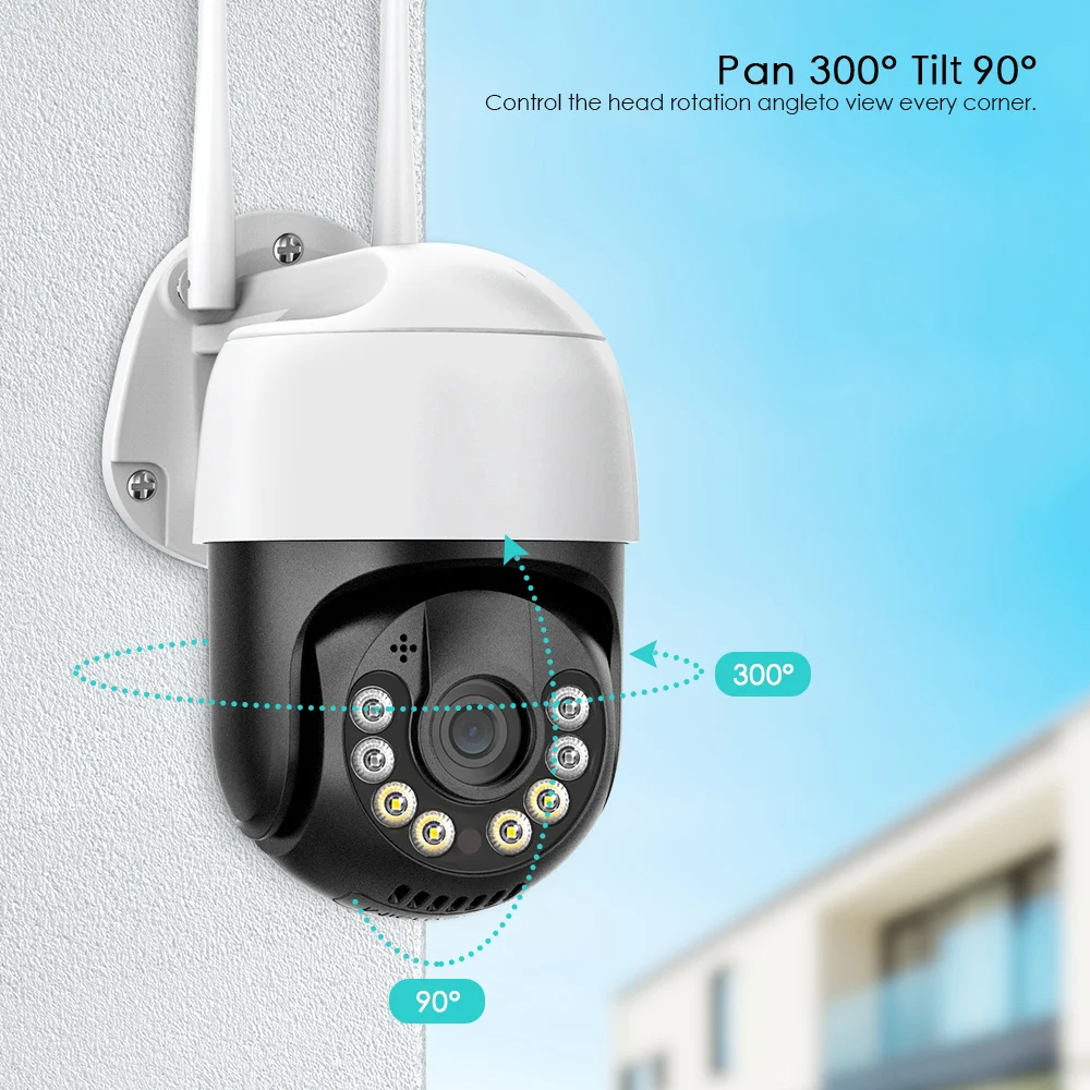 IP-Камера уличная с датчиком присутствия 8 Мп 4K Wi-Fi H.265 5 1080P 2 МП | Безопасность и