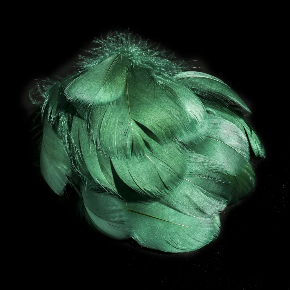 Натуральные пушистые перья 8-12 см темный зеленый цвет 100-500 шт. сделай сам Ловец