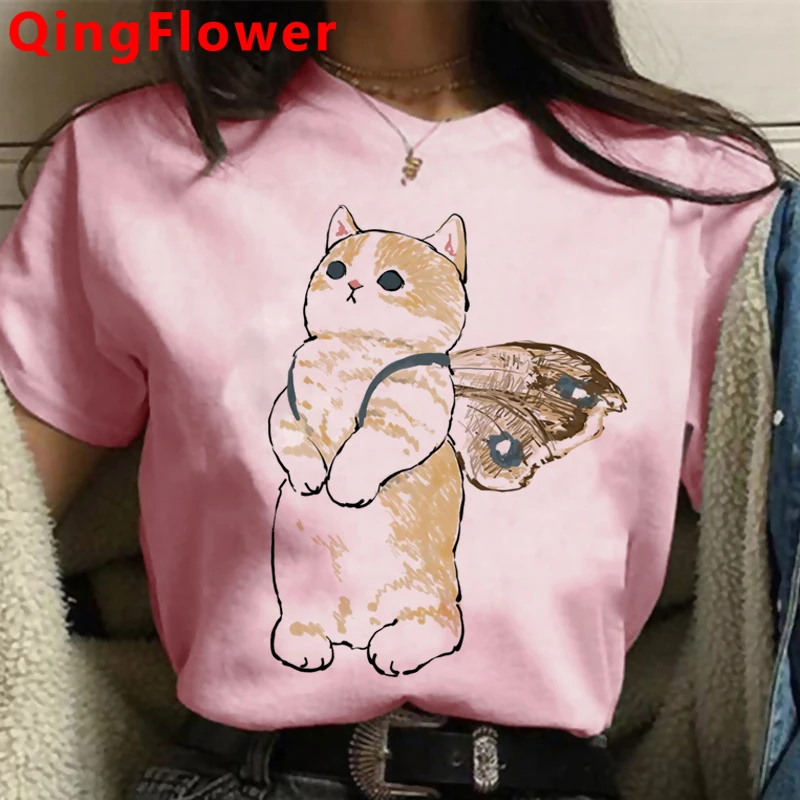 

Cat t shirt tshirt female grunge couple harajuku kawaii summer top t shirt ulzzang