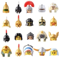 single movie series action figure building blocks knight mummy warrior figures heads educational toys for children gifts