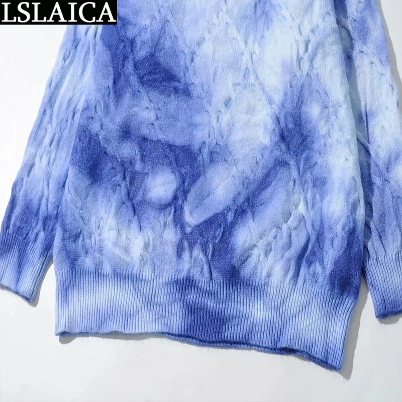 

Sweater Women 2020 Round Neck Casual Loose Comfortable Fashion Tops Gradient Color Pullover Long Sleeve Hot Sale Sweater