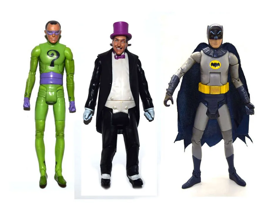 DCU Universe 1966 Tv Series Riddler Bat Man Penguin 6 дюймов свободная фигурка бесплатная