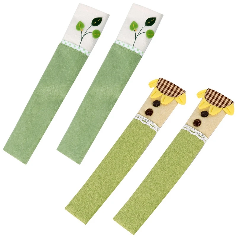 

1 Pair Cotton Door Handle Covers Refrigerator Doorknob Cover Practical Double-Door Fridge Gloves Protector Home Kitchen Tools