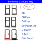 Для Motorola Moto G G8 Plus Play Power Lite  G Быстрыйодин зум лоток для Sim-карты SD кардридер гнездо держатель Слот Запасная часть