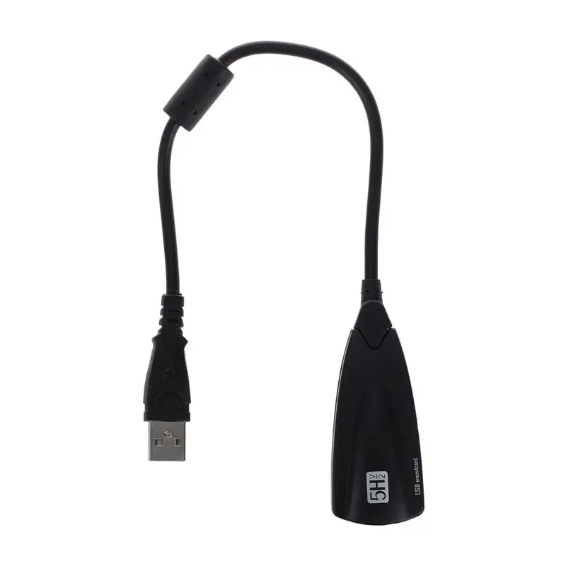 Мини USB 2,0 12 Мбит/с 3D Virtuel Externe 7,1 Canaux V2 Аудио Адаптер для сына черный