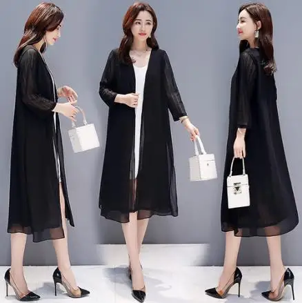 2020 летнее размера плюс шифоновое кимоно Женская блузка с вырезом из кружева