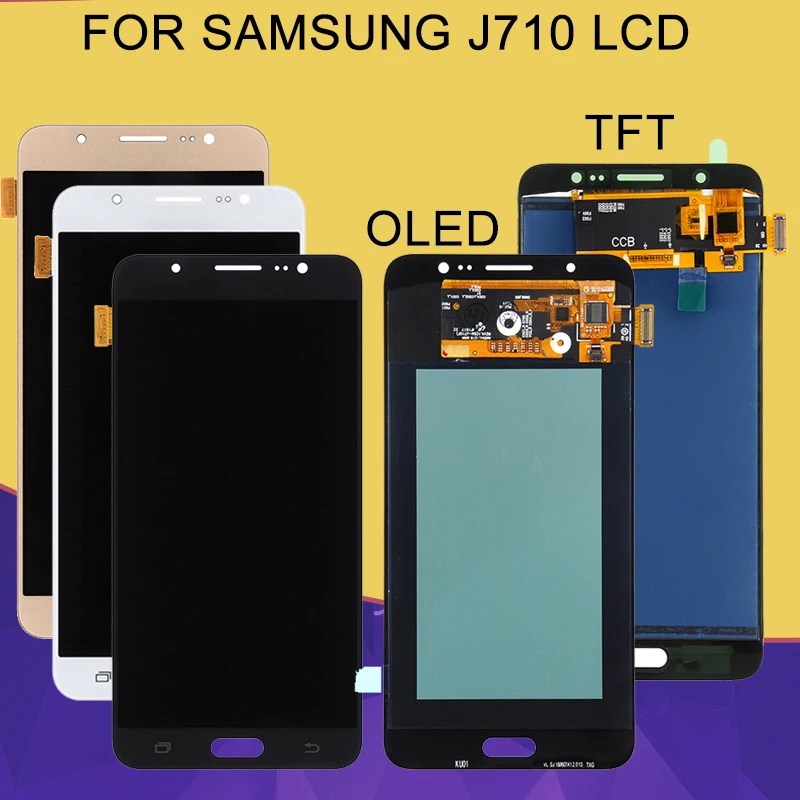 HH продвижение J710 ЖК экран для Samsung Galaxy J7 2016 Дисплей Сенсорный дигитайзер в сборе
