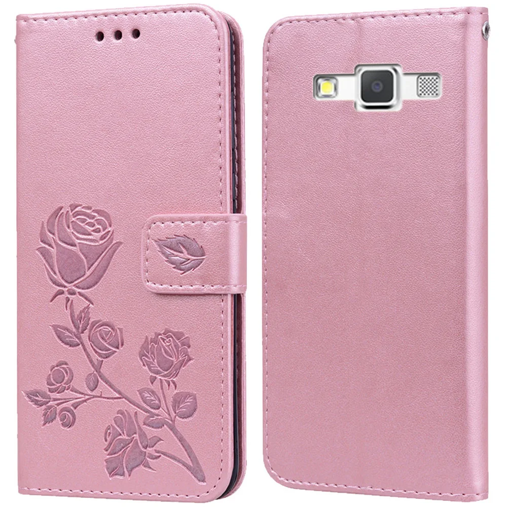 Кожаный чехол-кошелек с объемным цветочным принтом для китайского мобильного