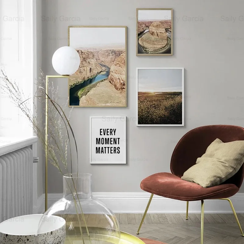 

Colorado River Gobi Natural Landscape Canvas Painting Art Magnificent Wallpaper Printing Craft Picture Decoration Home