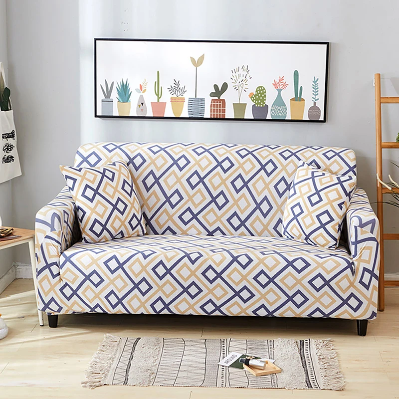 

Geometric stretch elastic sofa cover home living room kitchen sofa cover removable non-slip anti-dirty sofa cover
