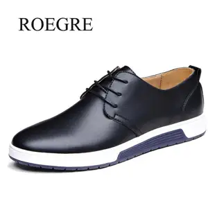 Мужские кожаные туфли, черные, синие или коричневые повседневные туфли на плоской подошве, большие размеры 36-47, 2019