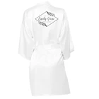 Персонализированные пользовательские имя цветок Печать Свадьба невесты команда халаты Свадебные вечерние халат подружки невесты халаты подарок