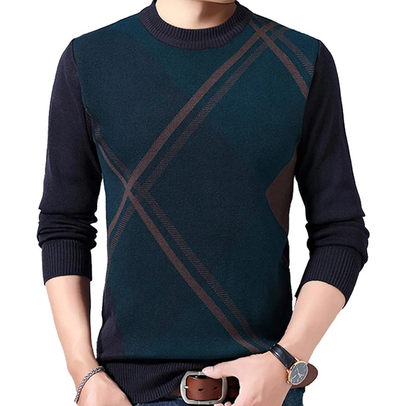 Новинка зимний мужской свитер Повседневный пуловер для мужчин круглый ворот