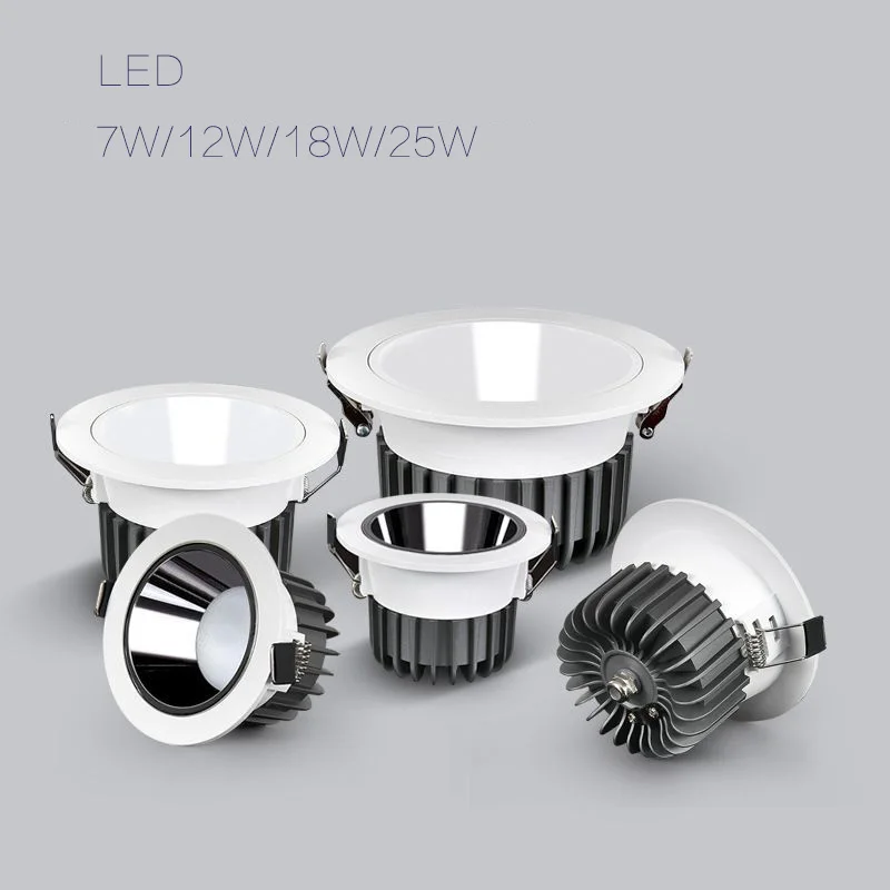 Современный светодиодный потолочный светильник в интерьере белый led