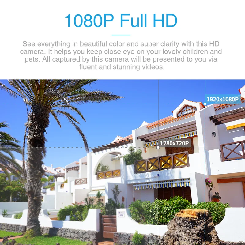 

EVKVO 1080P WiFi Wireless Outdoor Yard LED Lamp IP Camera 2MP Waterproof External Surveillance Camera with Night Vision CCTV Cam