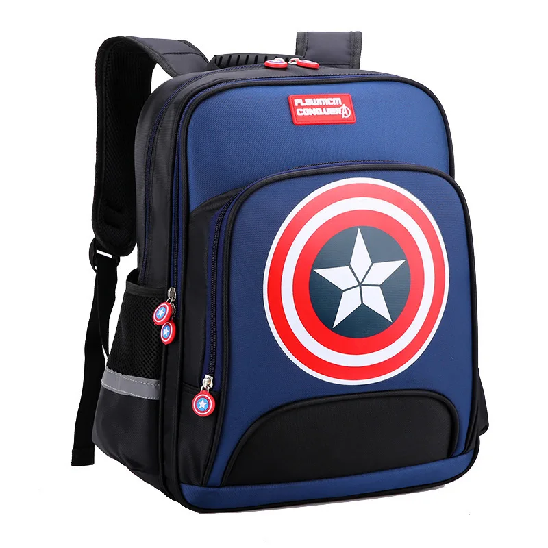America Captain Children Cartoon printing School Bags For Boys Orthopedic Waterproof Backpacks kids Book bag Satchel Mochila