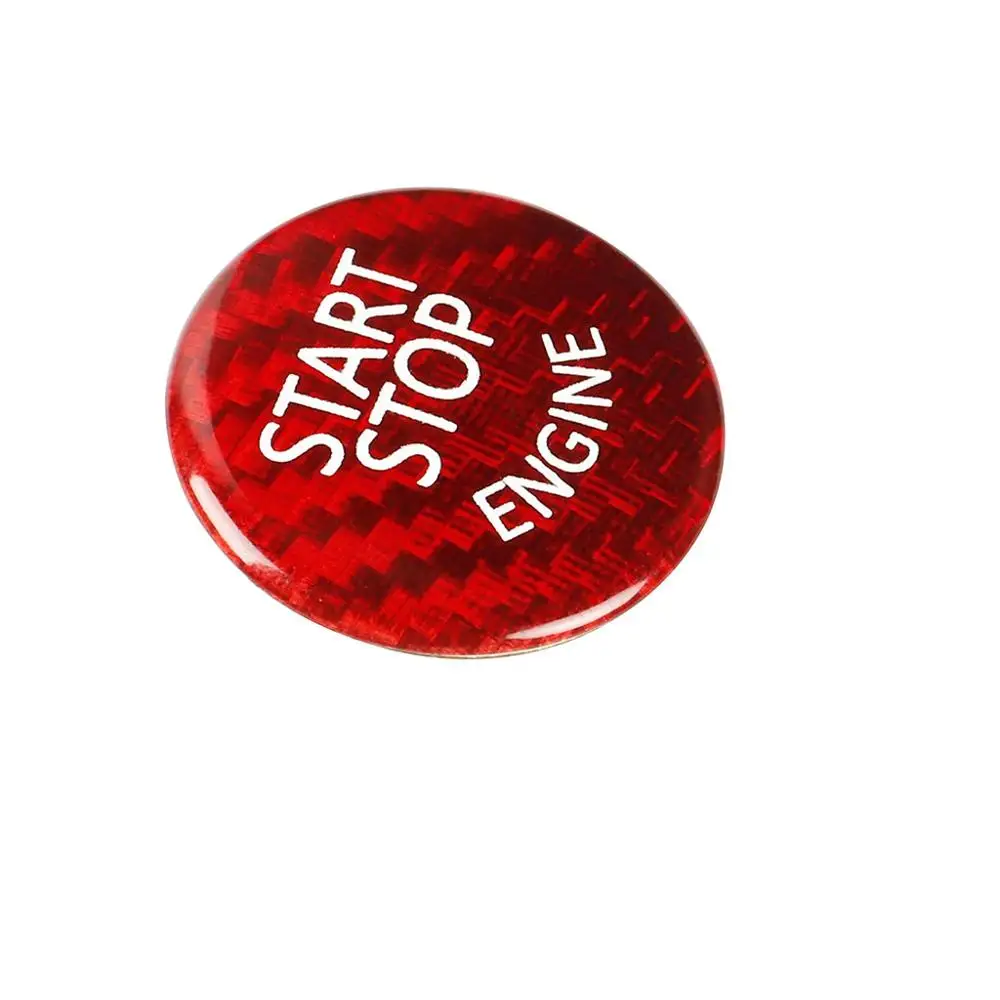 Наклейка на кнопку включения и остановки двигателя из углеродного волокна для BMW