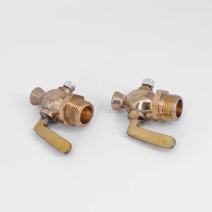 Латунный запорный клапан типа петух типа папа для слива воды и газа, 14 дюйма, 38 дюйма, 12 дюйма, 34 дюйма, BSP