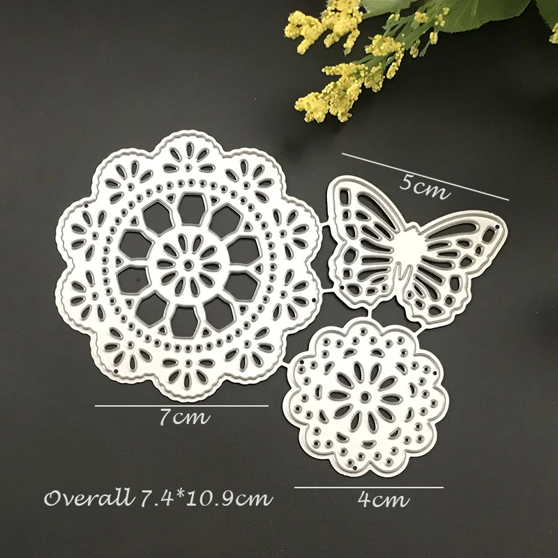 Doily бабочка штампы цветы металла резки Скрапбукинг для изготовление бумажных карточек штампов и штампов