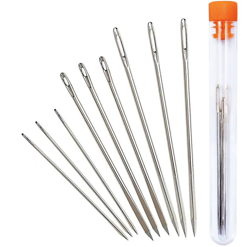 Imzay 10 шт. Кожаные Ручные Швейные иглы большая игла для ушей кожа специальной формы