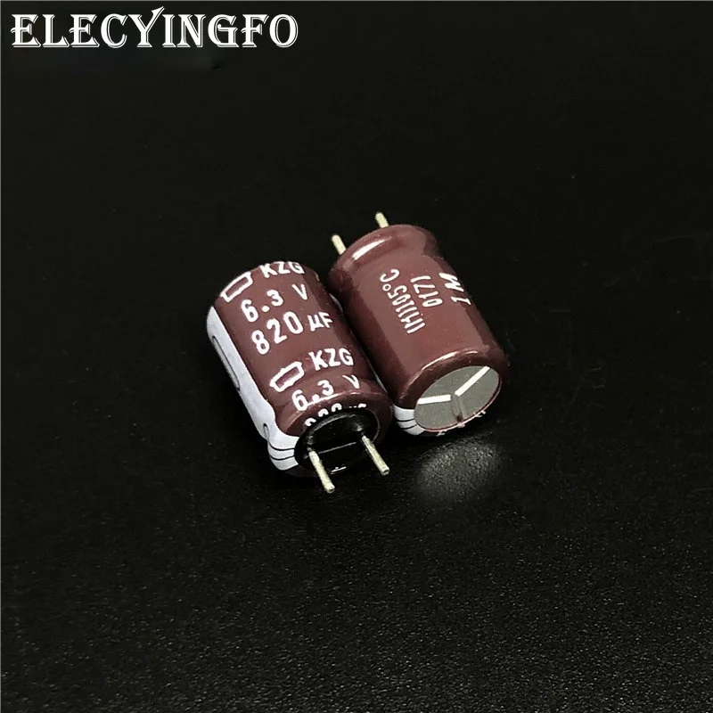 10 шт. 820 мкФ 6.3V820UF NCC KZG 8x12 мм супер низкая ESR 6.3V820uF материнская плата конденсатор с