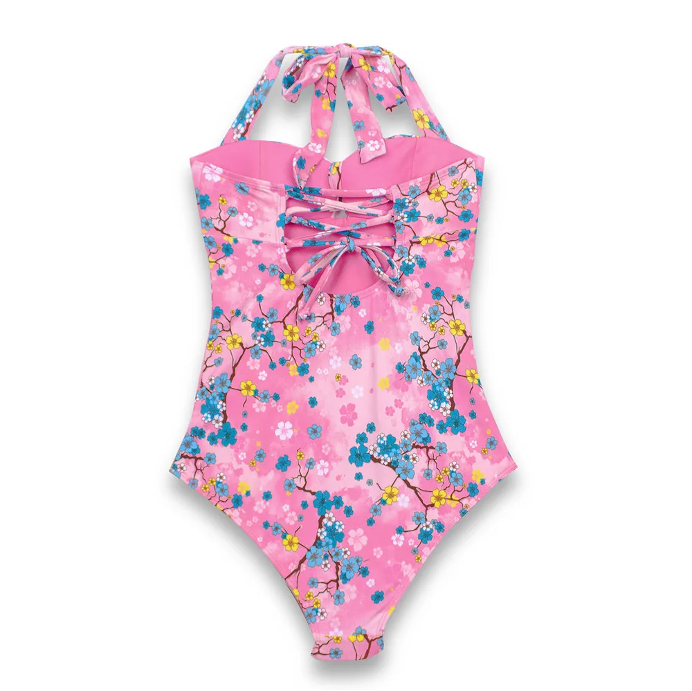 2020 сексуальный слитный купальник с принтом Женский бандажный женский Монокини