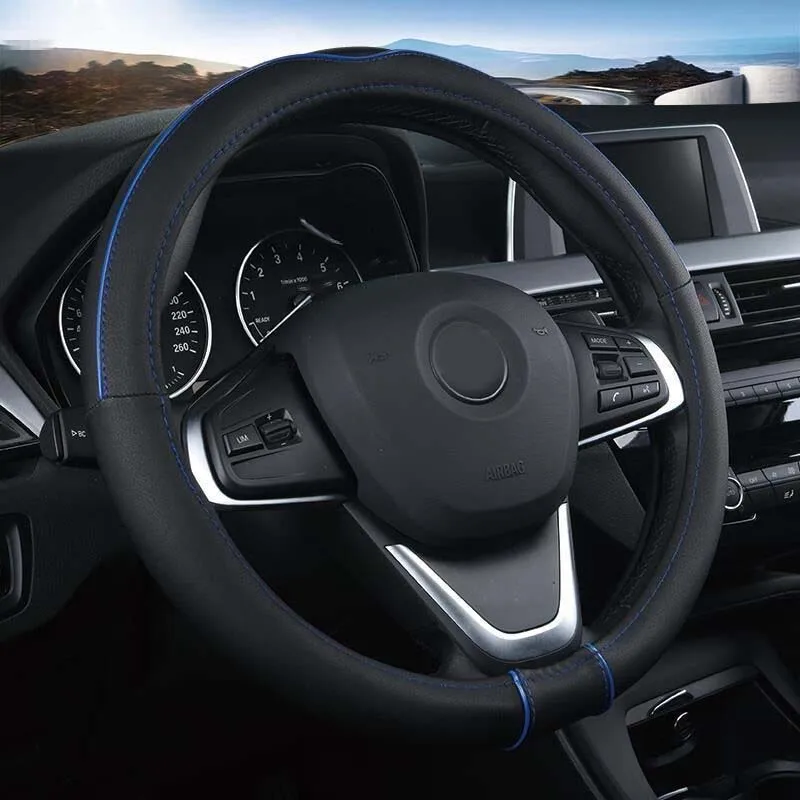 Чехол на руль Dermay из искусственной кожи PU, размер 37-38 см, подходит для большинства автомобилей.