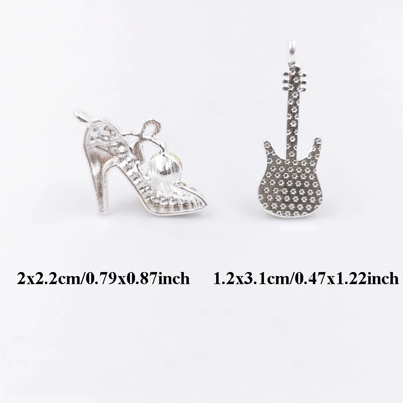 50pcs strass Jewelry Fashion High Heel Shoes Guitar Crystal Rhinestone Appliques Flatback Wedding Dress Hairpin Hair Clip Decor | Дом и сад