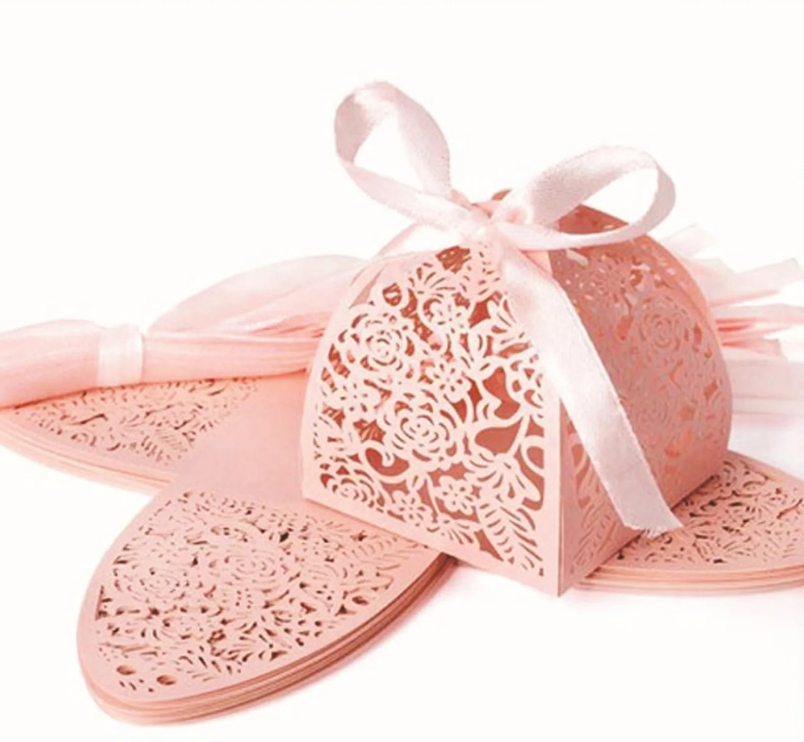 Лазерная резка розы конфеты коробки для подарков подарочные свадебный душ на
