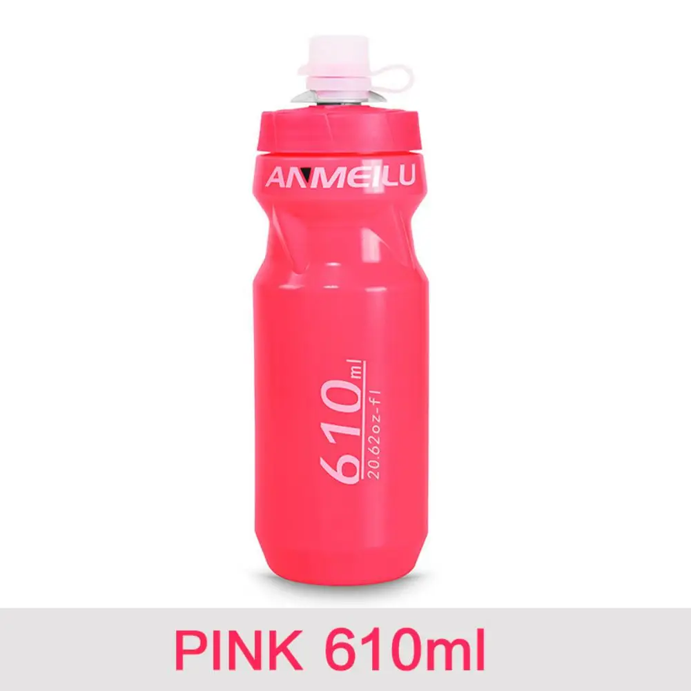 610ml pink 610/710 мл MTB велосипедная фляга для воды герметичное сжатое оборудование бутылка для велосипеда горный велосипед мотоциклетные Кемпинг спорт - Цвет: 610ml pink