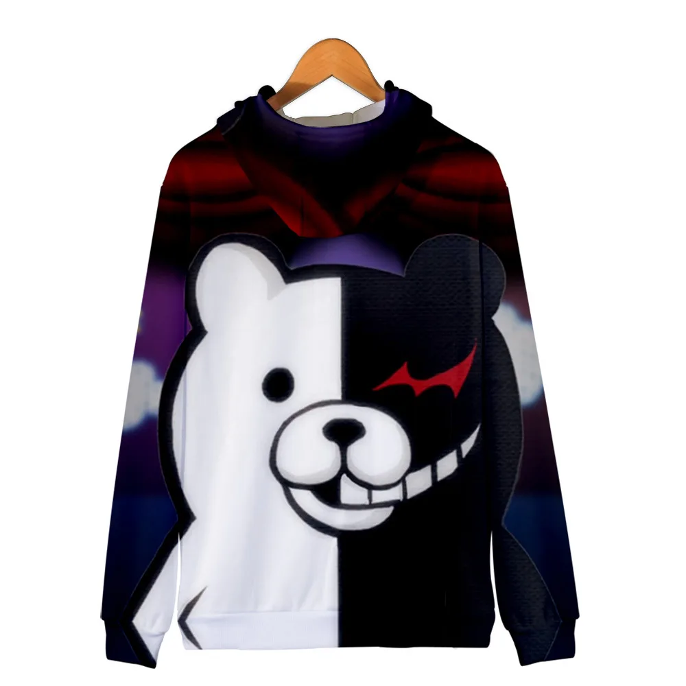 Толстовка с капюшоном Danganronpa Monokuma куртка на молнии пальто свитшот для мужчин и