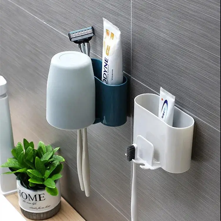 

Toilet rack free punching bathroom vanity wall-mounted comb storage box toothpaste and toothbrush tube storage rack