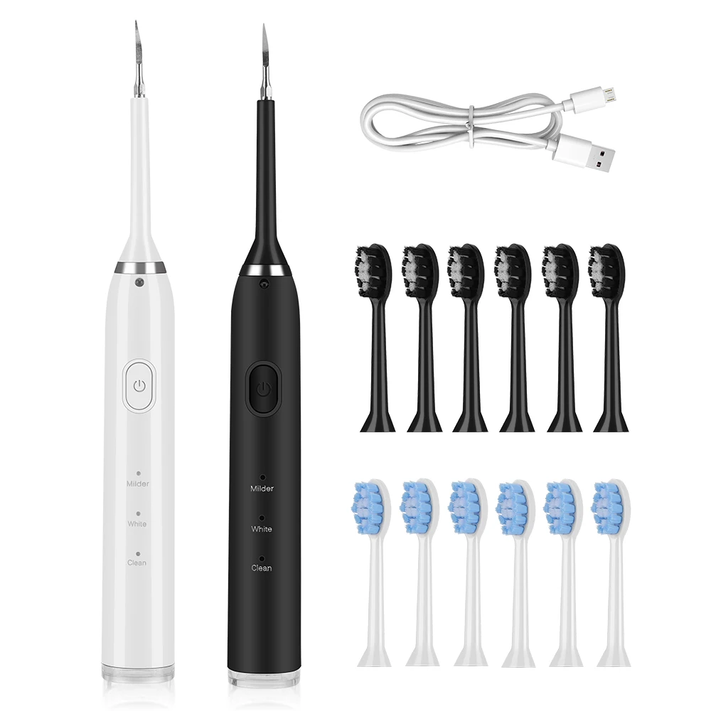 

Toothbrush Electric Sonic Rechargeable Teeth Whitening Cleaning Dental Scaler Remove Tartar Protect Gums Toothbrushes Accessory