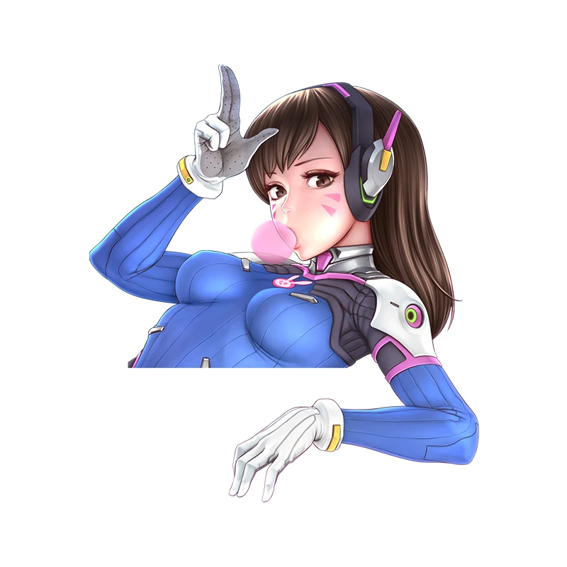 1 шт. 13 см x 11 6 для Overwatch D.Va искусственный ноутбук доски серфинга фургона