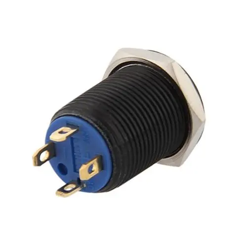 3V Pushbutton Switch Bell Push Blue LED 12 mm Black | Обустройство дома