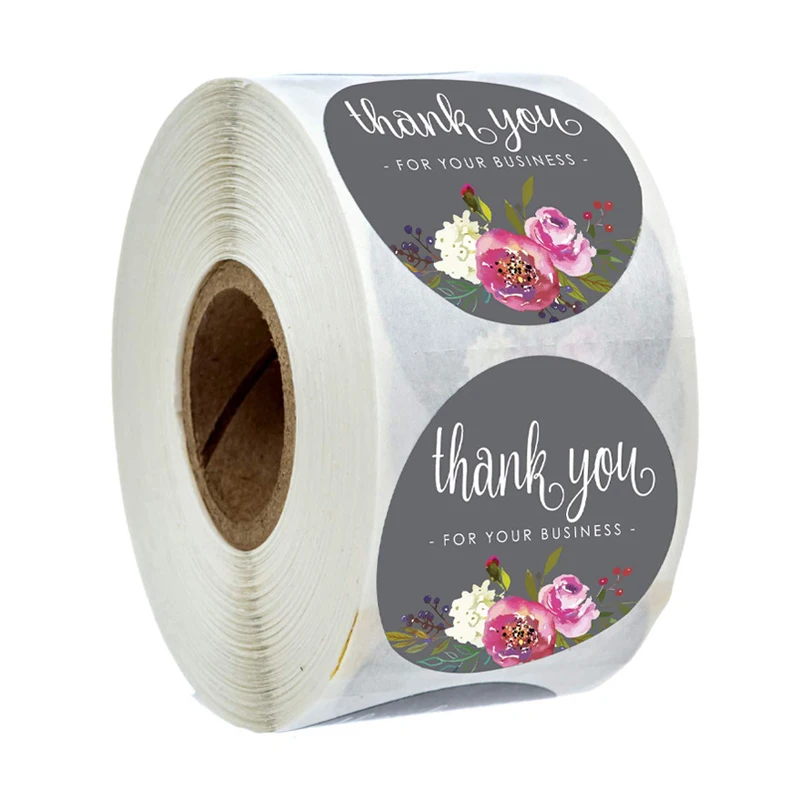 

50-500pcs Labels Round Kraft Thank You for Your Business Stickers Seal Label Christmas Decoration Stickers Stationery Sticker