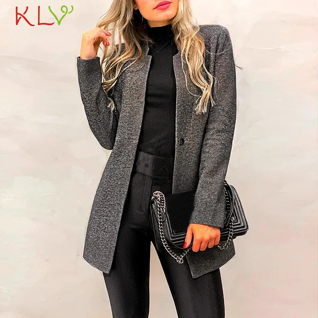 Женская куртка элегантная офисная приталенная с длинным рукавом шерстяное