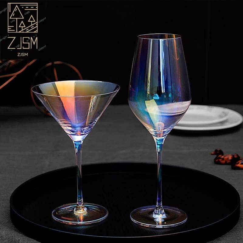

Glasses Of Wine Decanter Set Home Crystal Plating Tall Champagne Whiskey Red Wine Cups Creative Colorful Bordeaux Drink Mug Gift