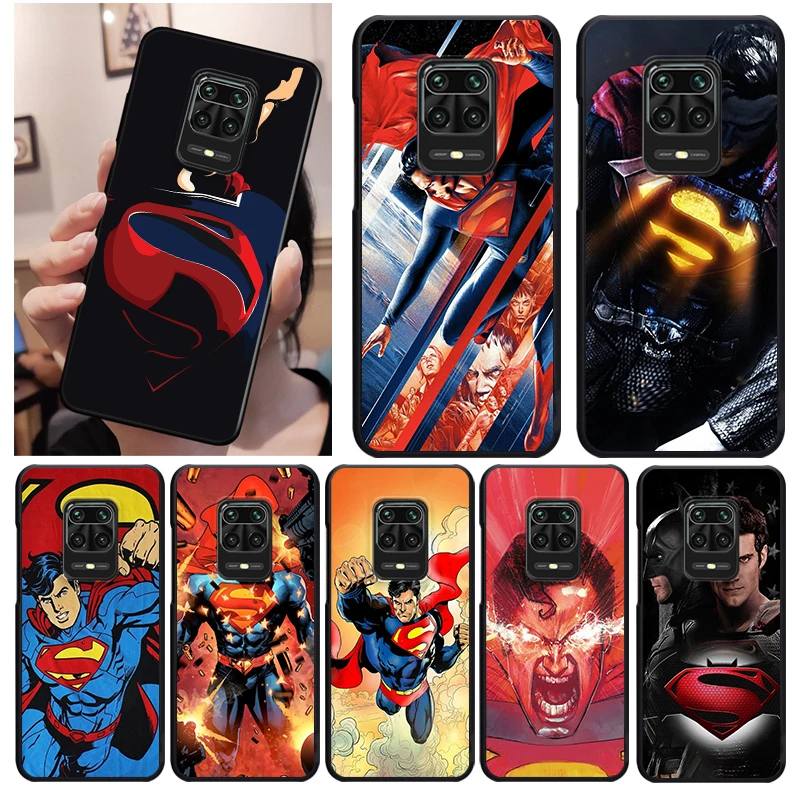 Черный силиконовый чехол DC Comics Superman для Xiaomi Redmi Note 10 10S 9 9S Pro Max 9T 8T 8 7 6 5 5A