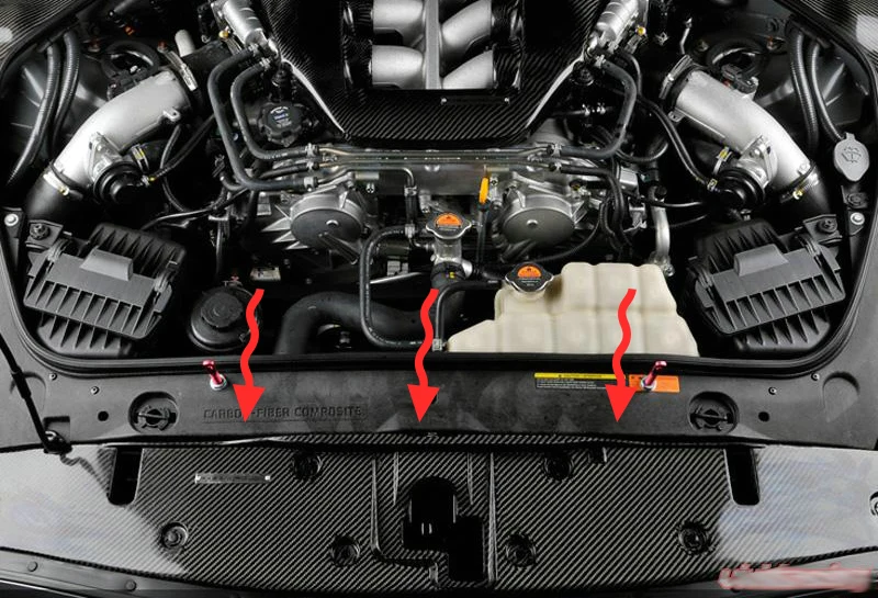 Автомобильные аксессуары для Nissan R35 GTR OEM углеродного волокна шлема охлаждения