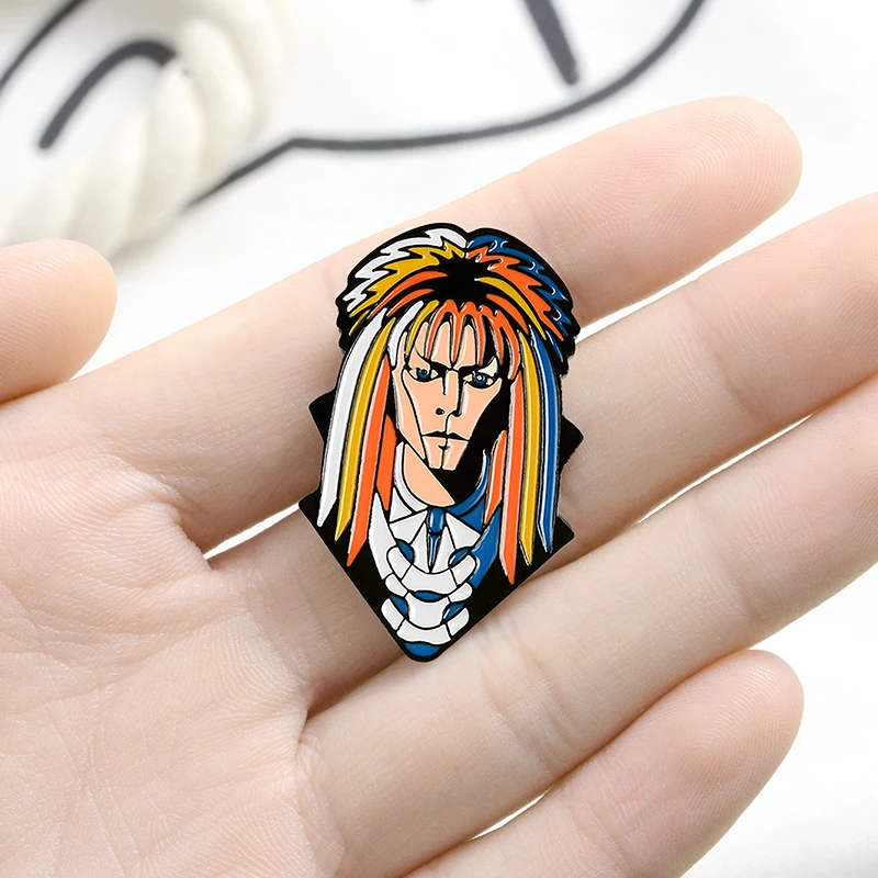 Эмалированная заколка Jareth Goblin King лабиринт Дэвид Боуи значок на рюкзак шляпу