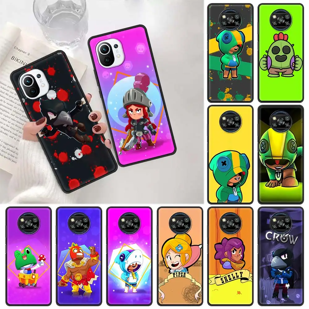 

Crow leon Spike Cute-Star-Boy Phone Case For Xiaomi Mi Poco X3 NFC M3 Pro Note 10 Lite 11 10T Pro 5G 9T Luxury Soft Black Cover