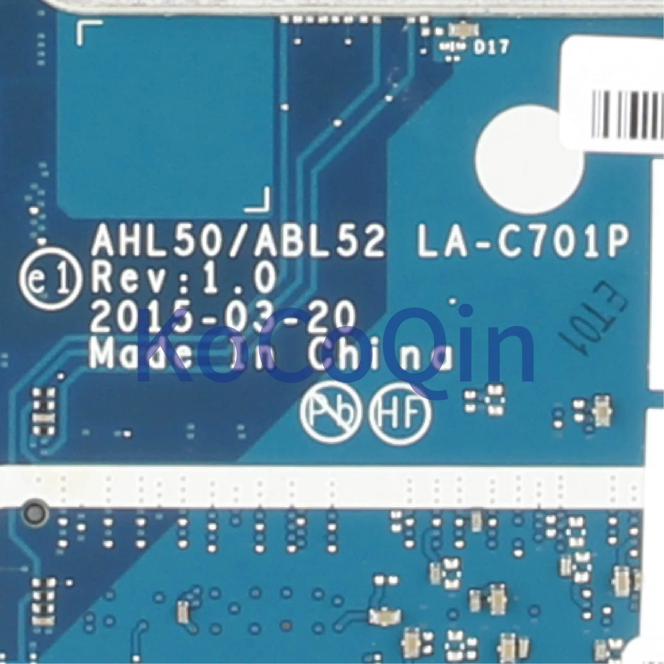KoCoQin Laptop motherboard For HP 15-AC 250 G4 Core SR1EK I3-4005U Mainboard LA-C701P 815240-501 815240-001 216-0867030 | Компьютеры и