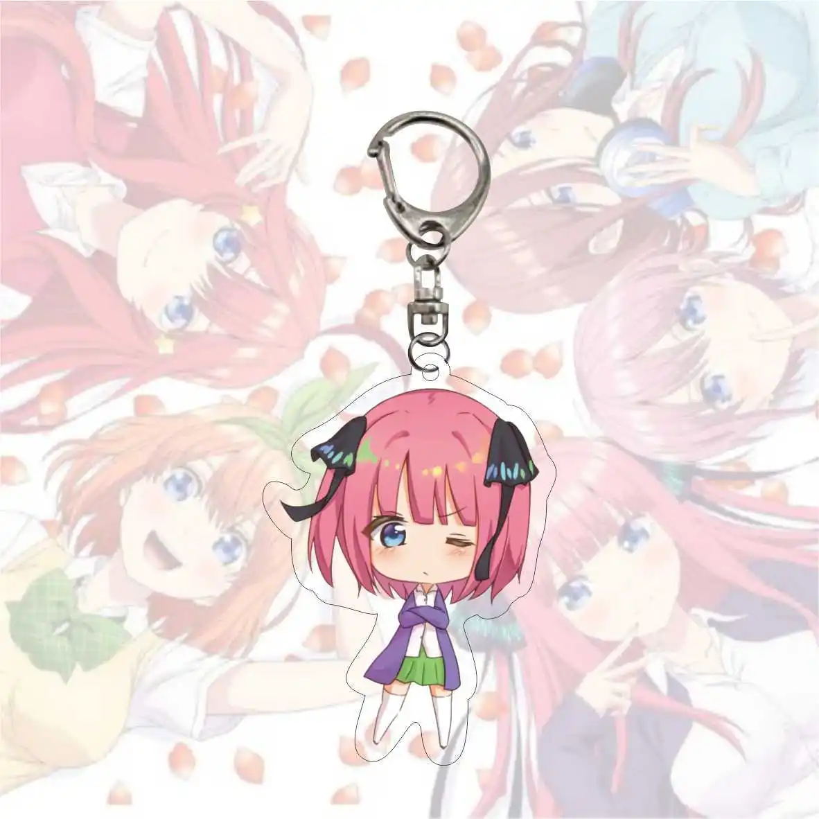 Брелки для ключей женские из акрила аниме куинтуplets Ichika Nino Miku Yotsuba Itsuki косплей